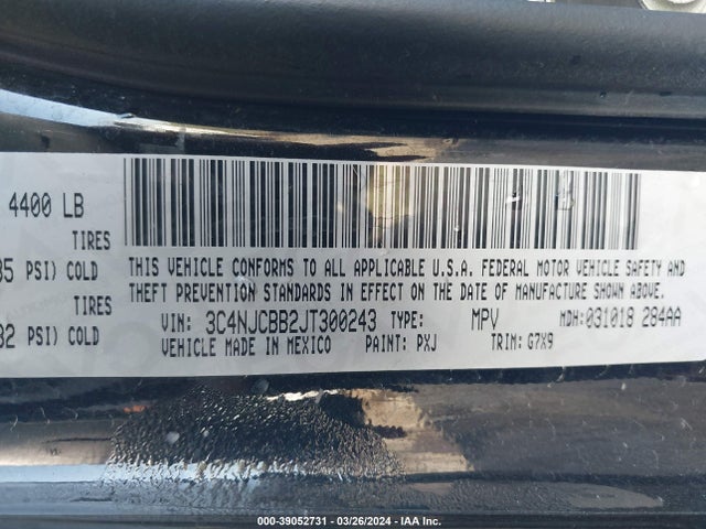 Jeep Compass Altitude Fwd 2018 3C4NJCBB2JT300243 Image 9