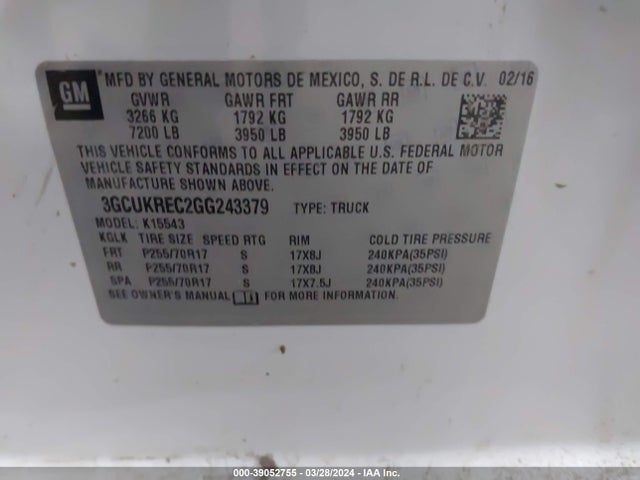 Chevrolet Silverado 1500 1lt 2016 3GCUKREC2GG243379 Image 9