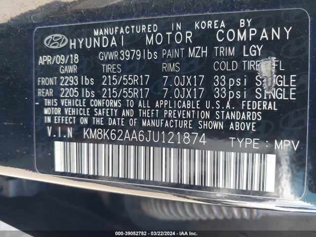 Hyundai mpi nu 2018 KM8K62AA6JU121874 Image 23