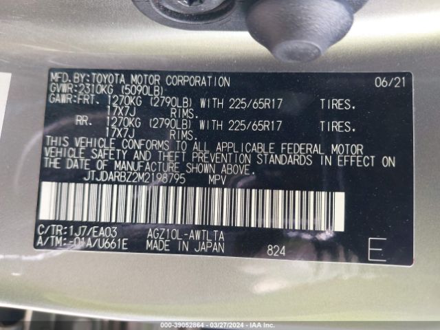 JTJDARBZ2M2198795 Lexus NX 300