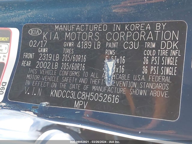 KIA NIRO EX 2017 KNDCC3LC8H5052616 Image 9