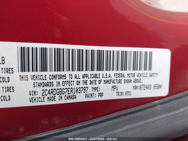 Dodge Grand Caravan Se 2014 2C4RDGBG7ER103797 Image 9