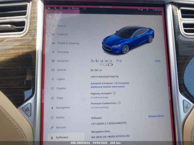 5YJSA1S29FF096716 Tesla Model S 70d/85d/p85d