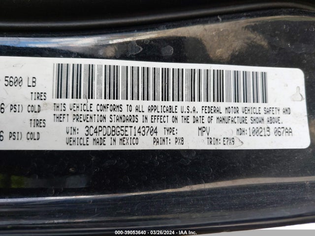 Dodge Journey Sxt 2014 3C4PDDBG5ET143704 Image 9