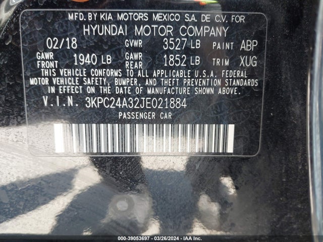 Hyundai Accent Sel 2018 3KPC24A32JE021884 Image 9