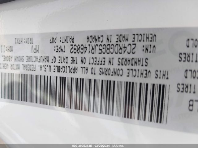 2C4RDGBG5JR146092 Dodge Grand Caravan Se