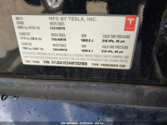 5YJSA1E24HF202908 Tesla Model S 100d/60d/75d/90d/p100d