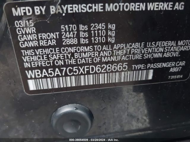 WBA5A7C5XFD628665 BMW 528i Xdrive