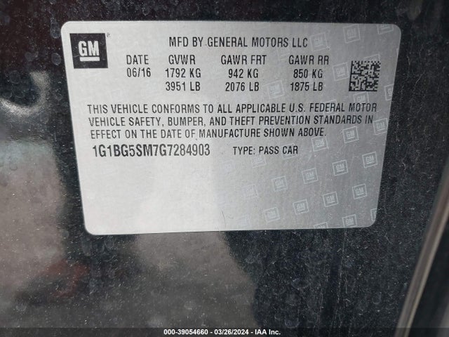 Chevrolet Cruze Premier Auto 2016 1G1BG5SM7G7284903 Image 9