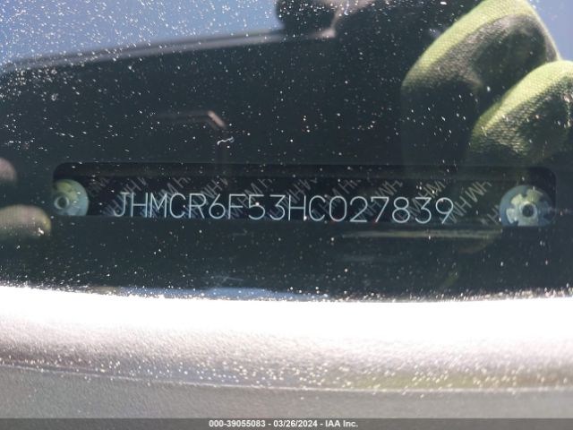 JHMCR6F53HC027839 Honda Accord Hybrid Ex-l