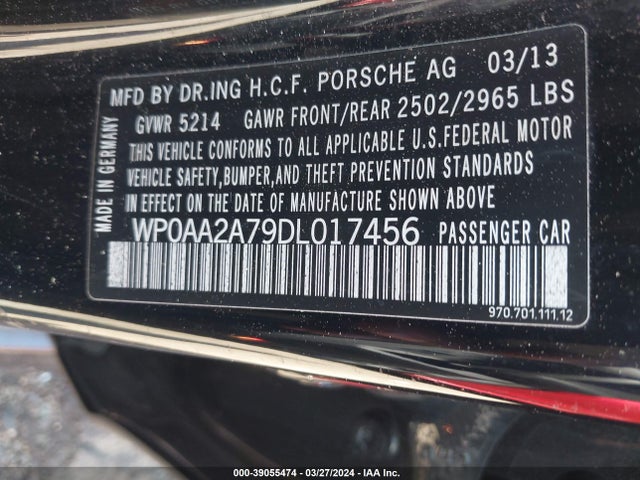 2013 PORSCHE PANAMERA WP0AA2A79DL017456 Photo 8