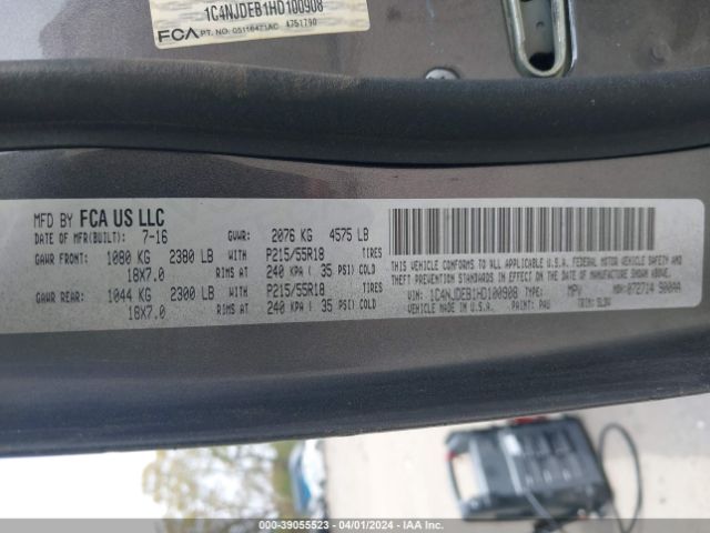 1C4NJDEB1HD100908 Jeep Compass High Altitude 4x4