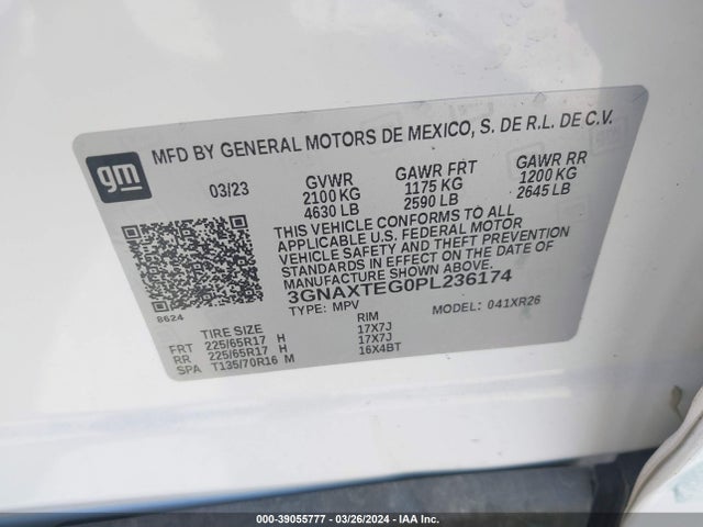Chevrolet Equinox Awd 2fl 2023 3GNAXTEG0PL236174 Image 9