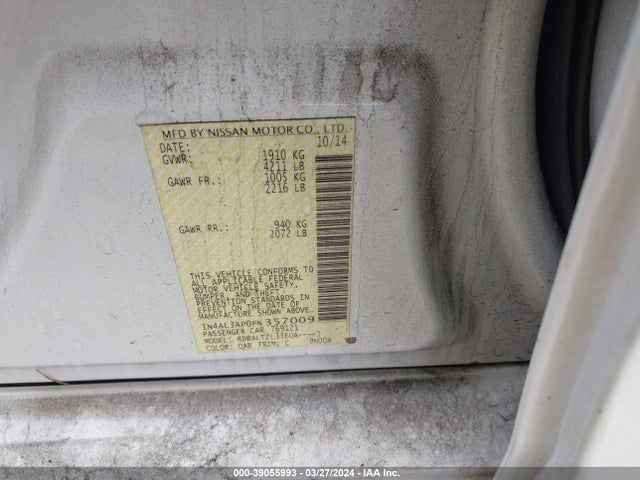 Nissan Altima 2.5 Sl 2015 1N4AL3AP0FN357009 Image 9