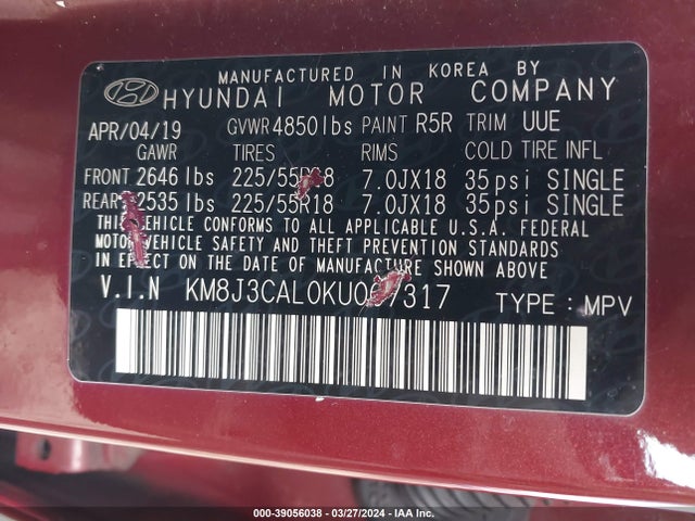 Hyundai Tucson Ultimate 2019 KM8J3CAL0KU007317 Image 9