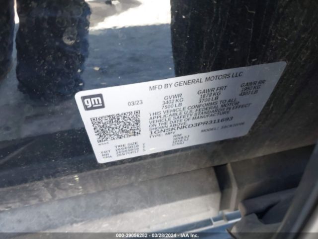 1GNSKNKD3PR311693 Chevrolet Tahoe 4wd Lt