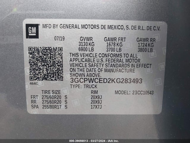 Chevrolet Silverado C1500 Lt 2019 3GCPWCED2KG283493 Image 9