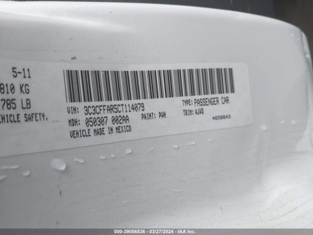 2012 FIAT 500 3C3CFFAR5CT114079 Photo 8