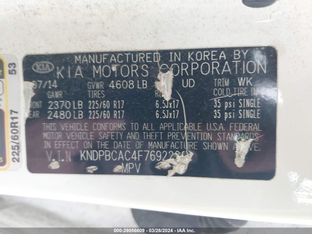 KIA Sportage Lx 2015 KNDPBCAC4F7692220 Image 9