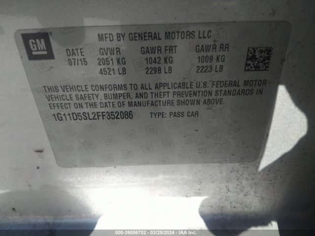 1G11D5SL2FF352086 Chevrolet MALIBU 2LT