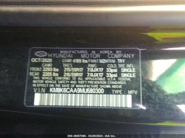 Hyundai Kona Sel Plus 2021 KM8K6CAA9MU680300 Image 9