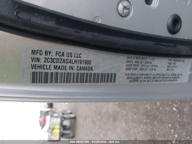 Dodge Challenger Sxt 2020 2C3CDZAG4LH191900 Image 9