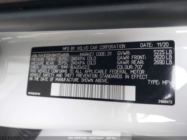 YV4102DK8M1754899 Volvo Xc60 T5 Momentum