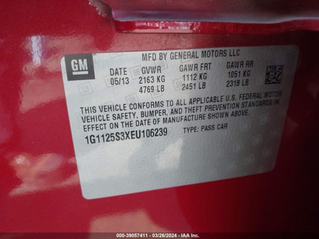 1G1125S3XEU106239 Chevrolet Impala 2lt