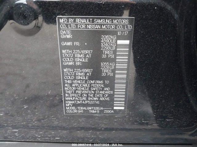 Nissan ROGUE SV 2018 KNMAT2MT4JP520741 Image 9