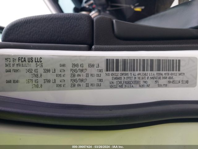 1C4RJFAG8GC435991 Jeep Grand Cherokee Laredo