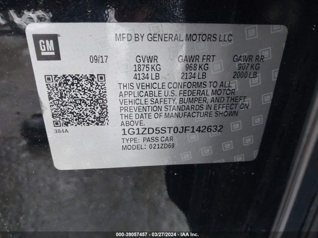 Chevrolet MALIBU LT 2018 1G1ZD5ST0JF142632 Image 9
