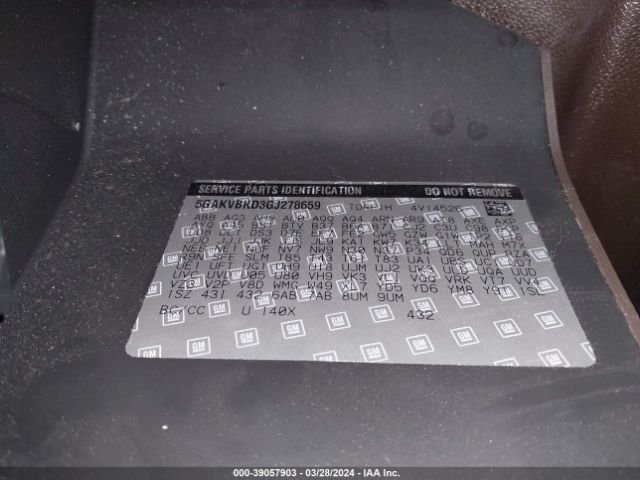 5GAKVBKD3GJ278659 Buick Enclave Leather