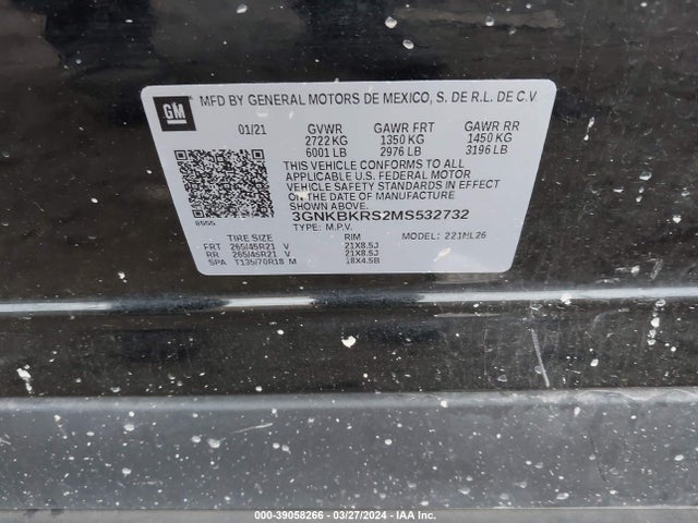 Chevrolet Blazer Awd Rs 2021 3GNKBKRS2MS532732 Image 9