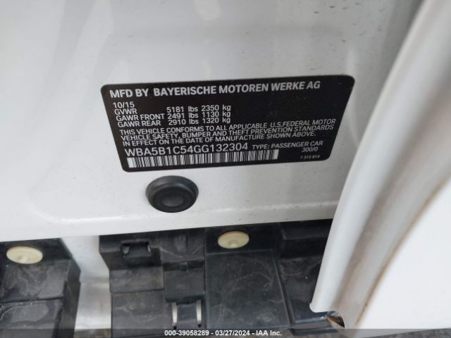 WBA5B1C54GG132304 BMW 535i