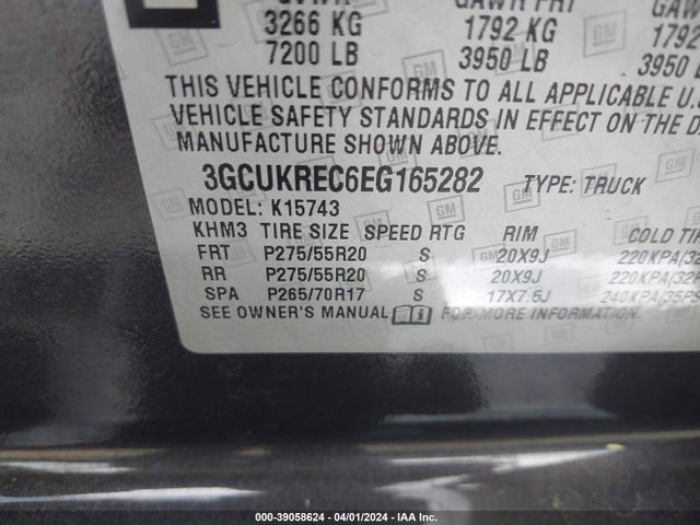Chevrolet Silverado 1500 2lt 2014 3GCUKREC6EG165282 Image 9