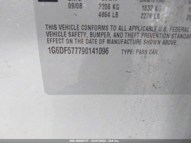 2009 CADILLAC CTS 1G6DF577790141096 Photo 8