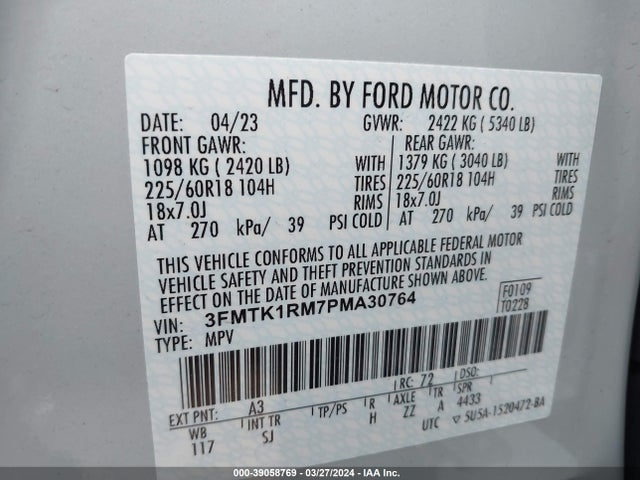 Ford Mustang Mach-e Select 2023 3FMTK1RM7PMA30764 Image 9