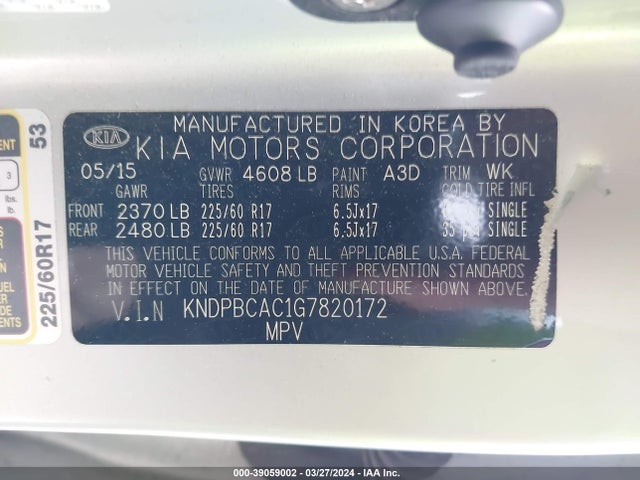 KIA Sportage Lx 2016 KNDPBCAC1G7820172 Image 9