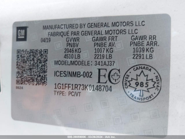 Chevrolet Camaro 1ss 2019 1G1FF1R73K0148704 Image 9