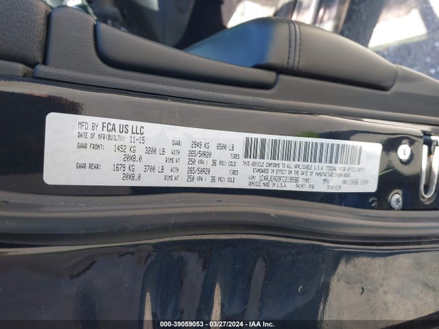 1C4RJEAG9FC218586 Jeep Grand Cherokee Altitude