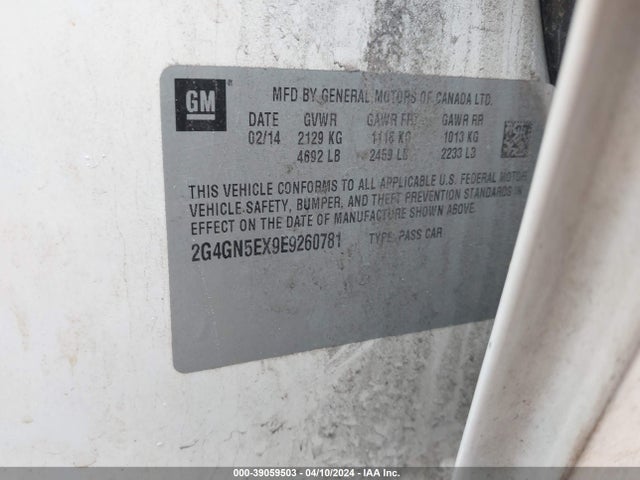 Buick Regal Turbo/e-assist Premium I 2014 2G4GN5EX9E9260781 Image 9