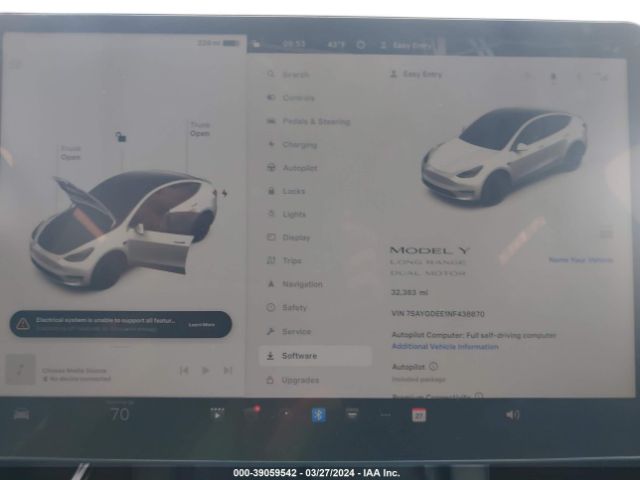 7SAYGDEE1NF436670 Tesla Model Y