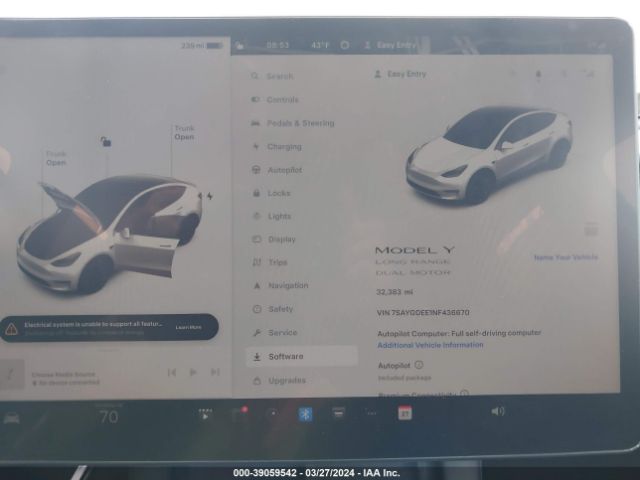 7SAYGDEE1NF436670 Tesla Model Y