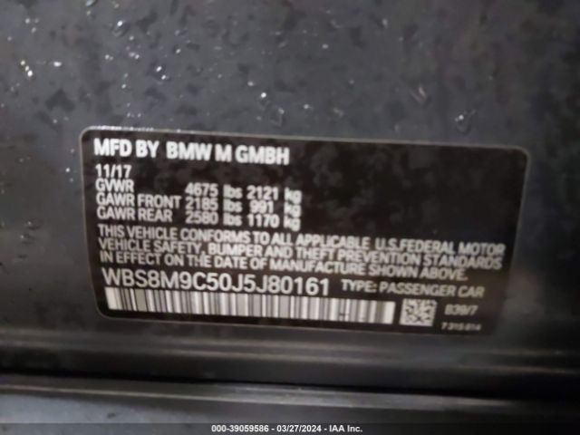WBS8M9C50J5J80161 BMW M3 Cs