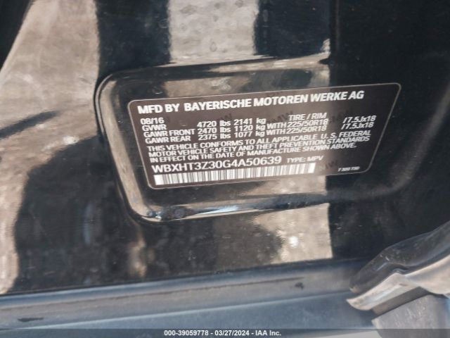 WBXHT3Z30G4A50639 BMW X1 Xdrive28i