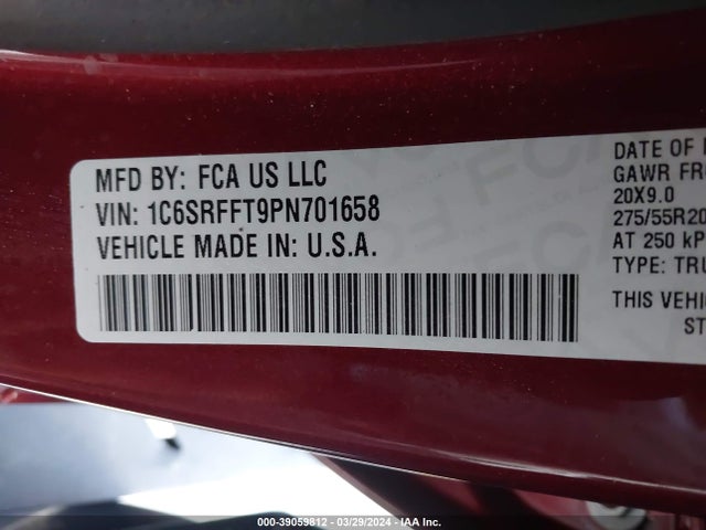 RAM 1500 Lone Star  4x4 5'7 Box 2023 1C6SRFFT9PN701658 Image 9