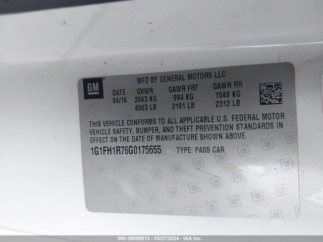 Chevrolet CAMARO 2SS 2016 1G1FH1R76G0175655 Image 9
