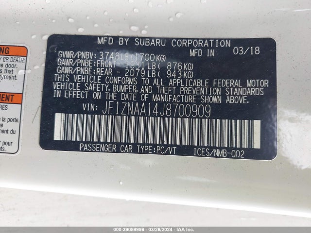 Toyota 86 2018 JF1ZNAA14J8700909 Image 9