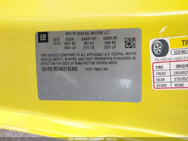 Chevrolet CAMARO SS 2016 1G1FG1R74G0135450 Image 9