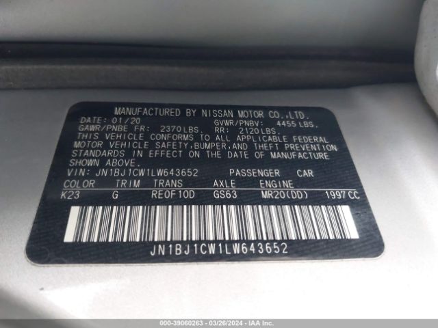 JN1BJ1CW1LW643652 Nissan Rogue Sport S Awd Xtronic Cvt